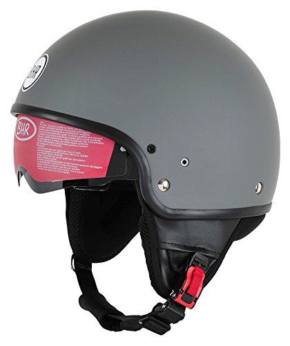 Jethelm ECE Zertifiziert Schwarz/Rot Matt XS BHR Jet Motorrad-Helm Sparco Riders SP503